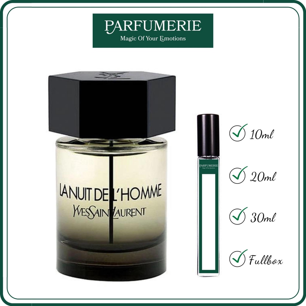 Nước hoa nam YSL La Nuit De L'Homme EDT quyến rũ đầy cuốn hút _ 𝐓𝐡𝐮̛̉ 𝐦𝐮̀𝐢 10ml/20ml/30ml