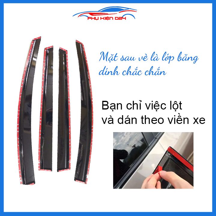 Vè mưa Civic 2006-2007-2008 vè chỉ mạ che mưa bảo vệ xe