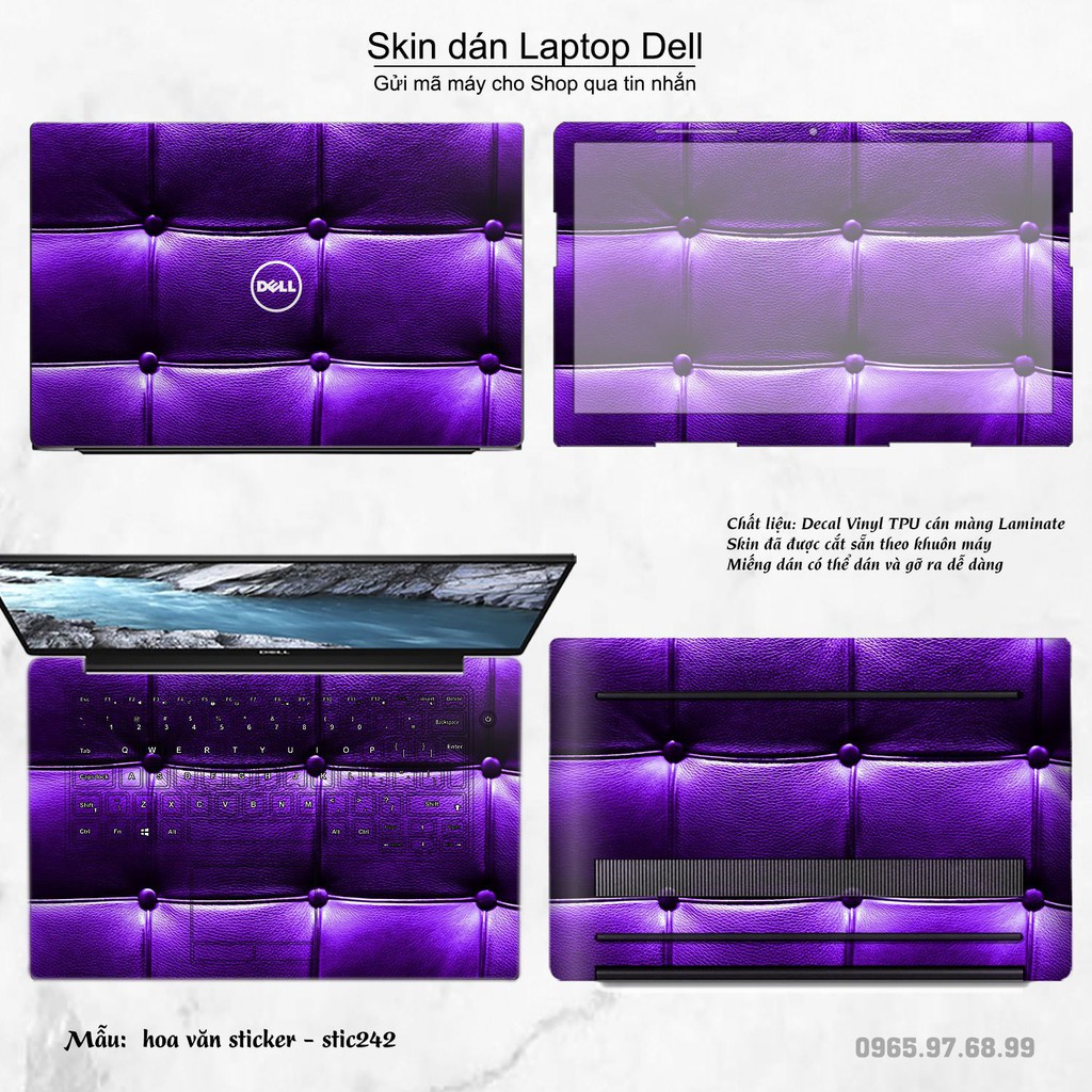Skin dán Laptop Dell in hình Hoa văn sticker _nhiều mẫu 39 (inbox mã máy cho Shop)