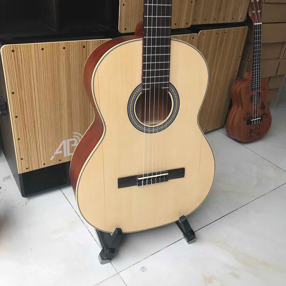 Đàn guitar classic Svc2 - Đàn gỗ thịt nguyên tấm có ty chống cong - Tặng phụ kiện và bảo hành 1 năm