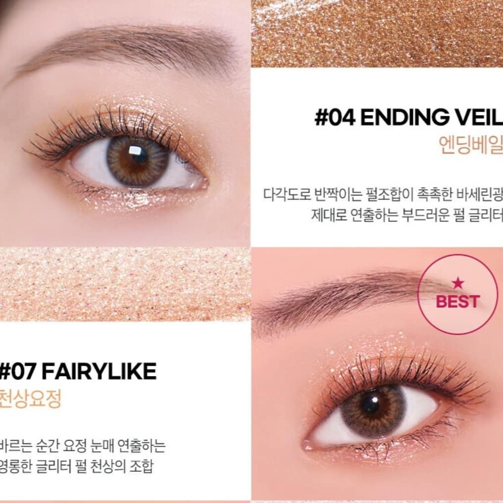 Nhũ mắt kim tuyến lấp lánh Colorgram Milk Bling Shadow 7 màu tự chọn