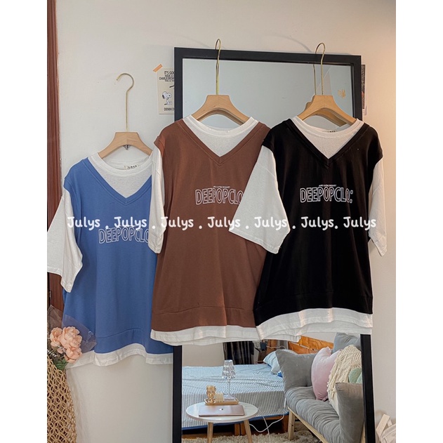 Áo tee phối màu ulzzang (ảnh thật shop chụp kèm video) | BigBuy360 - bigbuy360.vn