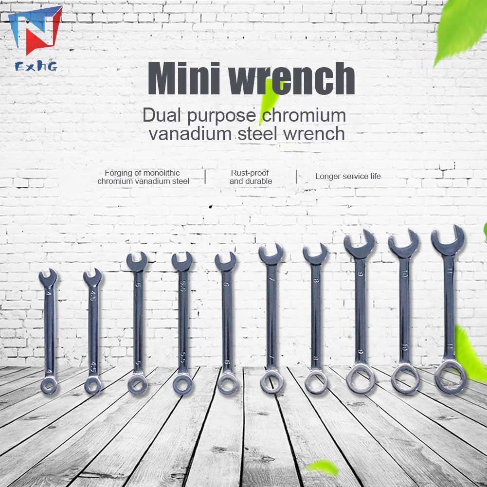 Set 10 Cờ Lê Mini 4-11mm 4-11mm Bằng Thép Chuyên Nghiệp