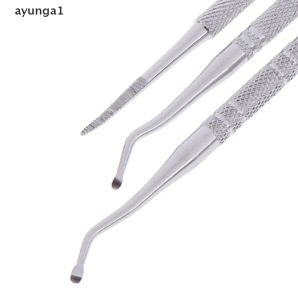 [ayunga1] 3pcs/set Ingrown Toe Nail File Manicure Pedicure Care Manicure Correction Tool [new]