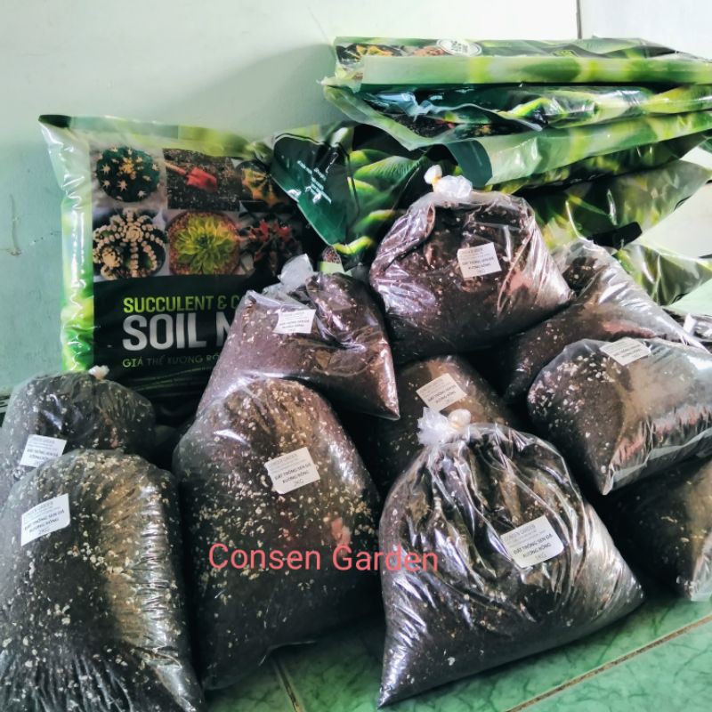 Đất Soil Mix Trồng Sen Đá, Xương Rồng Chuyên Dụng 1Kg