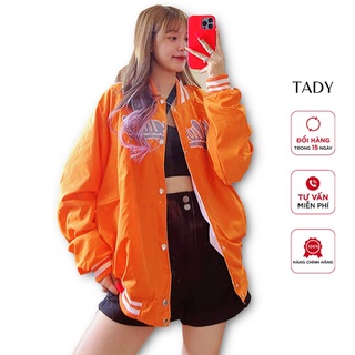 Áo khoác bomber dù nữ form rộng - Áo khoát bomber thể thao 2 lớp nhiều mẫu - Tady Unisex