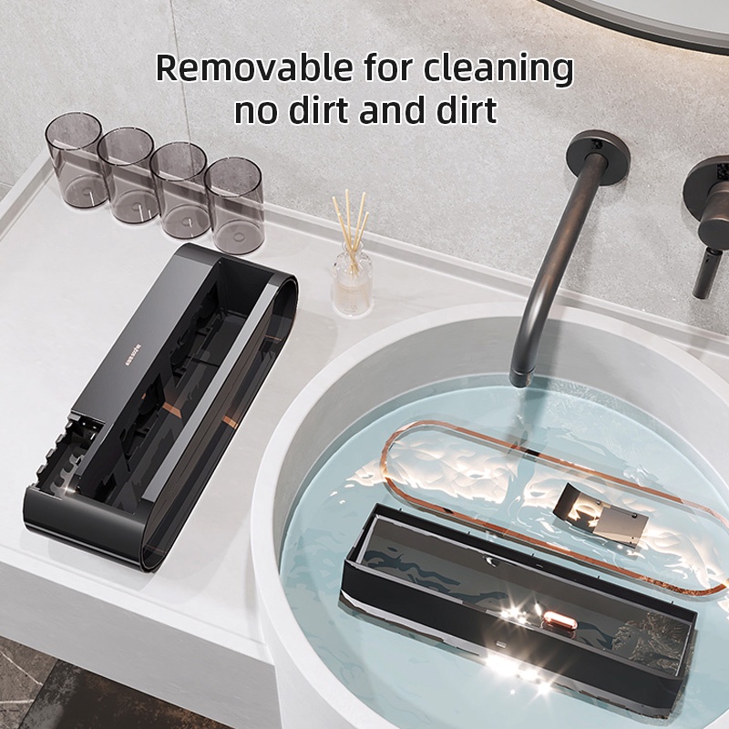 Giá Đỡ Bàn Chải Đánh Răng Hít Nam Châm Tự Động Đảo Ngược Tiện Dụng