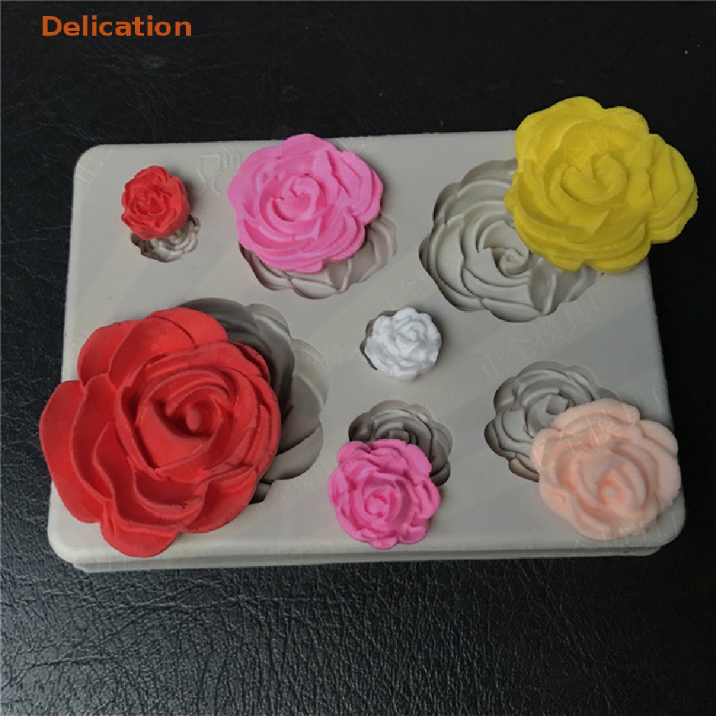 3d rose flower silicone fondant chocolate khuôn bánh trang trí sugarcraft khuôn