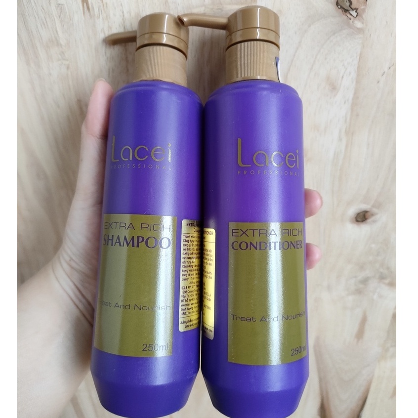 BỘ GỘI XẢ LACEI EXTRA RICH 250ML