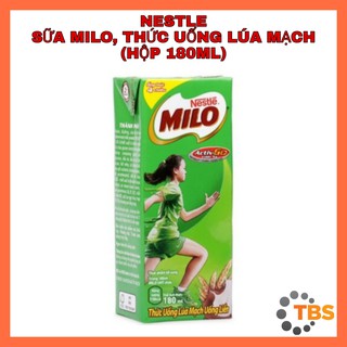 Sữa milo, thức uống lúa mạch uống liền nestle, hộp thường 180ml