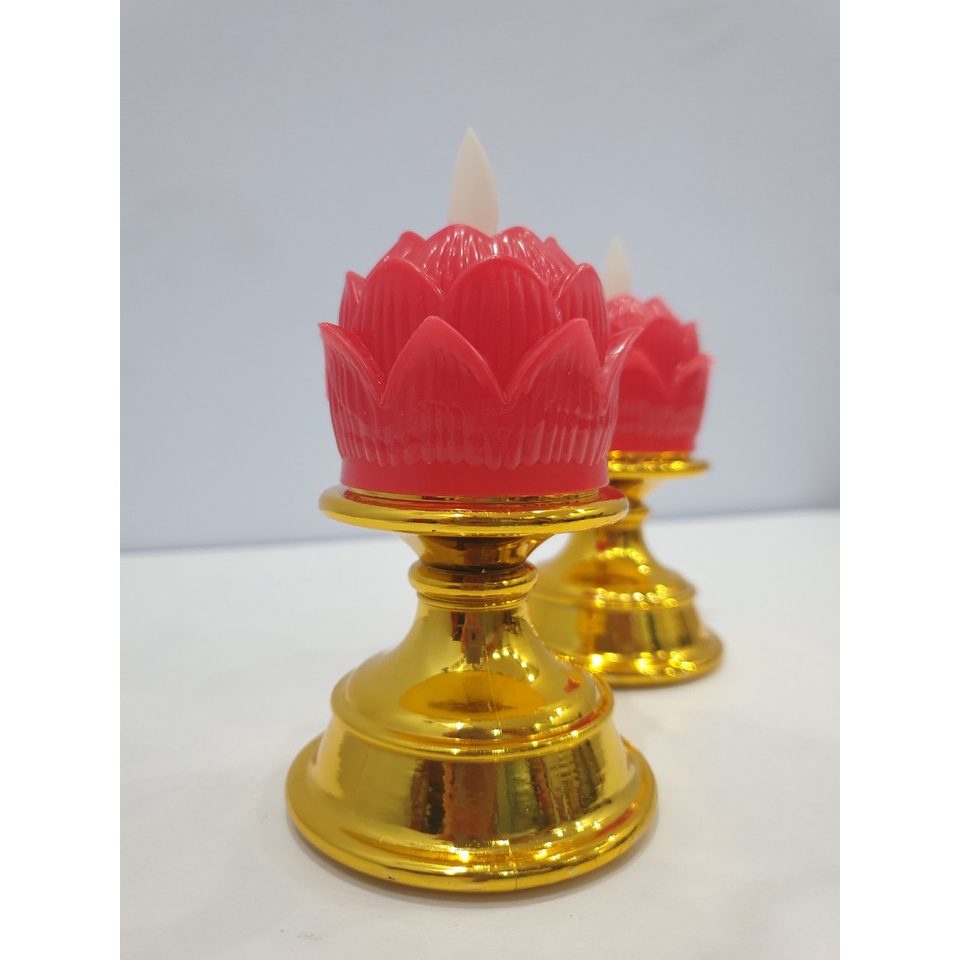 Đèn thờ hoa sen dùng pin mini