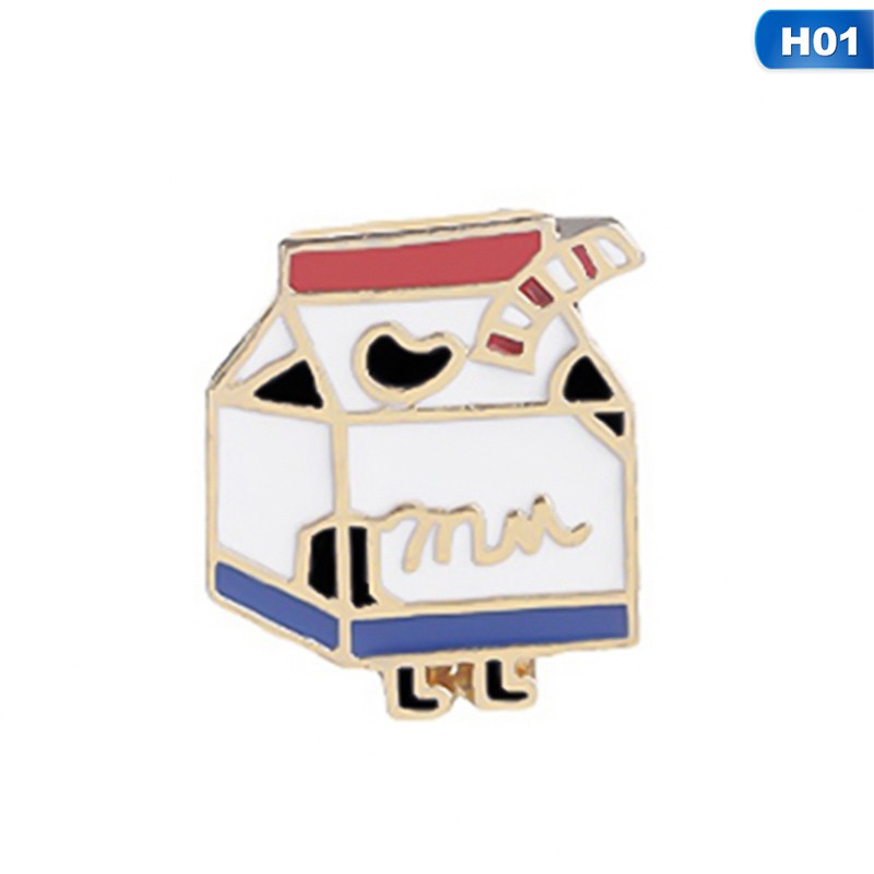 Ghim cài áo họa tiết hoạt hình dạng thức ăn uống dễ thương