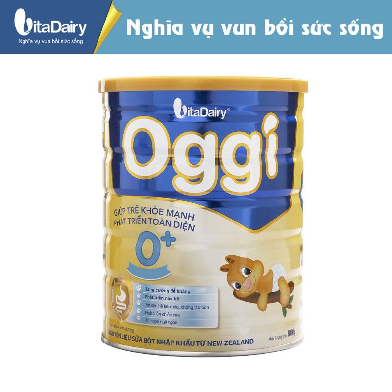 Sữa bột OGGi 0+1+ 800g có mã QR