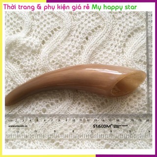 Dụng cụ đánh cảm, cạo gió sừng bò Châu Phi CCG03 phần ngọn Dài 20x4cm