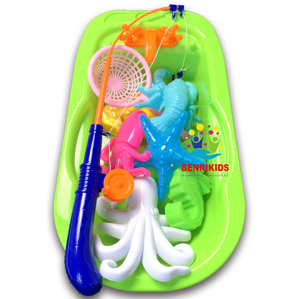 Bộ Đồ Chơi Trẻ Em - Bộ Đồ Chơi Câu Cá Nam Châm Cần Rút Cỡ Lớn Benrikids