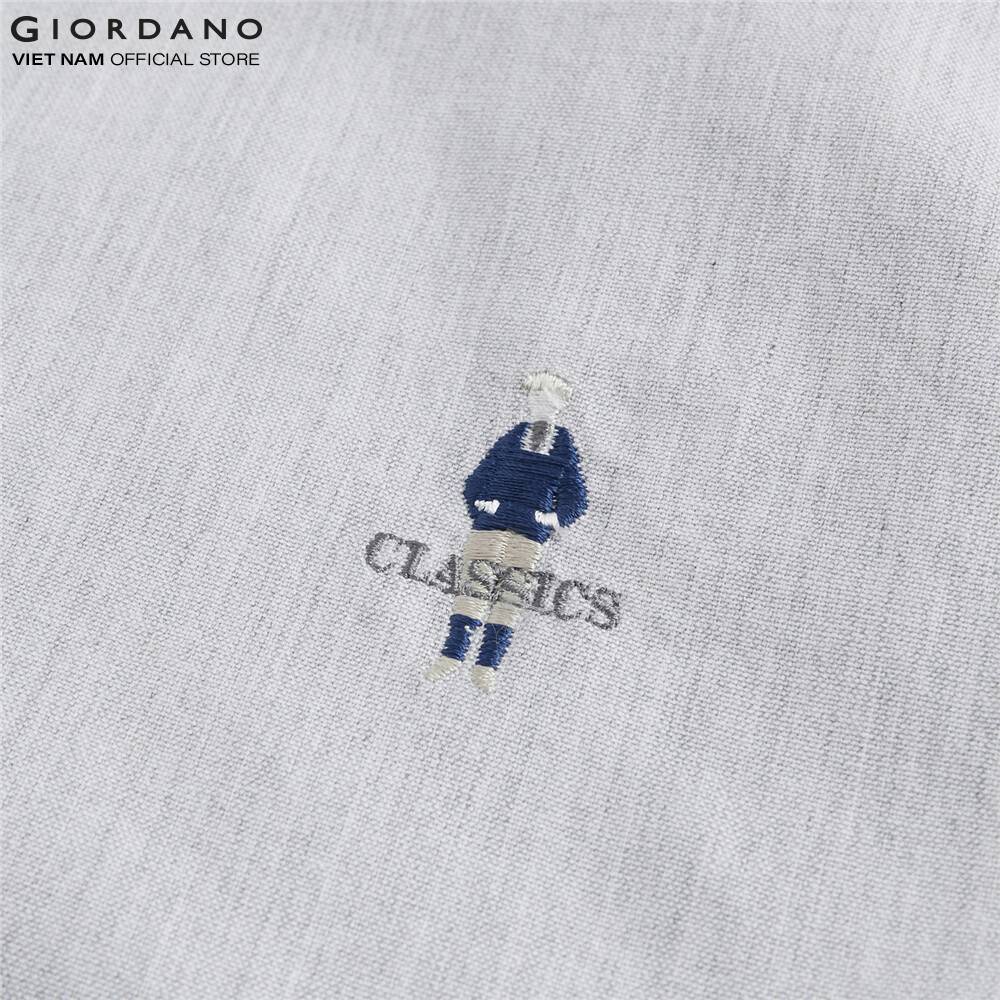 Áo Sơ Mi Oxford Nam Dài Tay Logo Classics Giordano 01040043