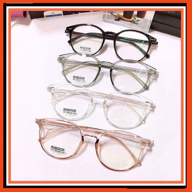 Gọng kính cận nam nữ mắt tròn nhựa dẻo Liupeyewear 215 nhiều màu đen, trắng, hồng, dáng dễ đeo chống gãy