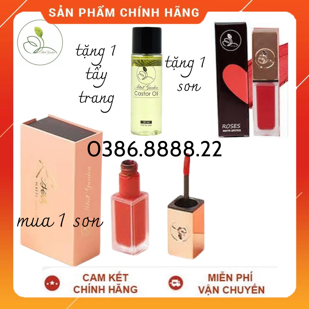 [HÀNG CHÍNH HÃNG] [ MUA 1 TẶNG 2 ] Son ROSES Kem Lì Mini Garden Không Lem , Không Trôi Màu Son Trong 8 Tiếng