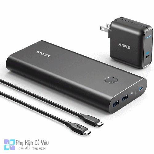 Bộ Pin sạc dự phòng Anker PowerCore+ 26800mAh & Củ sạc - USB-C PD (45W) - B1376 [PHÂN PHỐI CHÍNH HÃNG, BẢO HÀNH 18T)