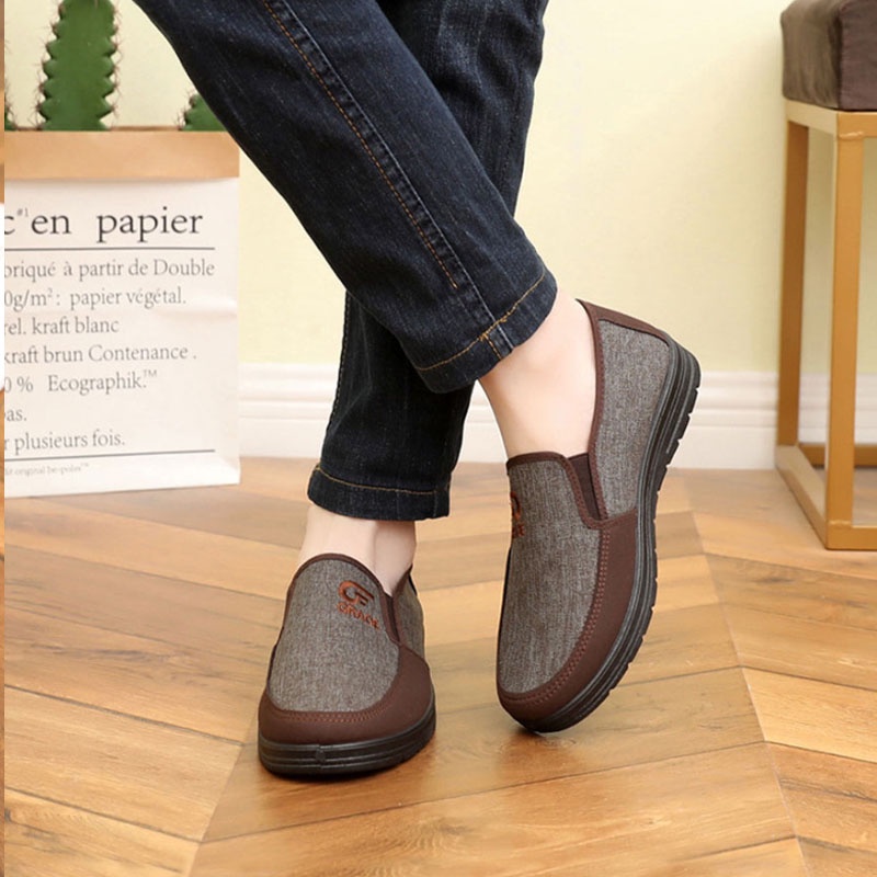 Giày lười vải nam thời trang cao cấp siêu nhẹ thoáng khí