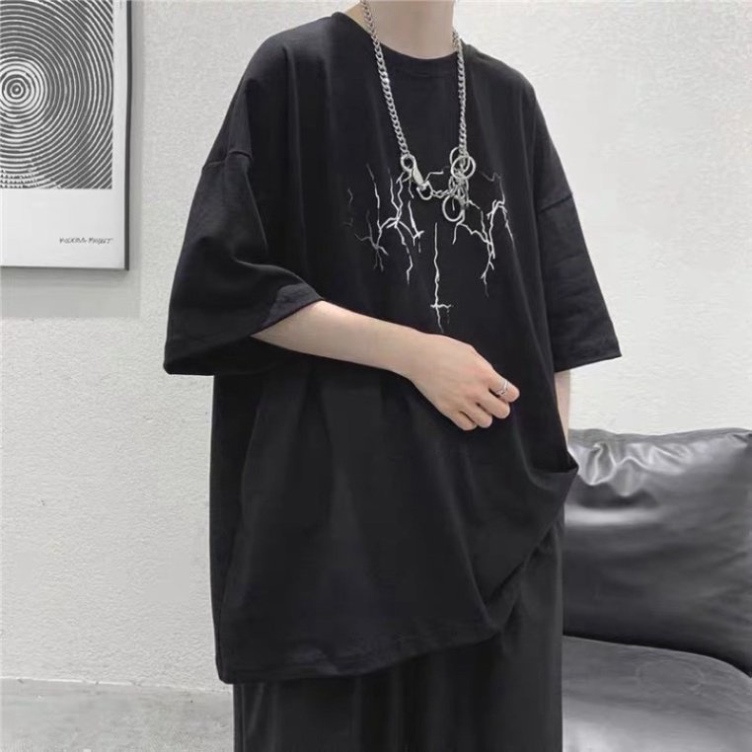 Áo thun nam nữ unisex tay lỡ, áo phông cotton form rộng oversize streetwear TS01