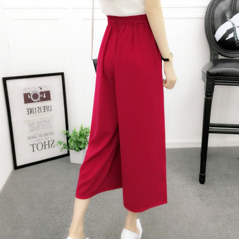 Quần Dài Ống Rộng Lưng Thun Phong Cách Hàn Quốc Dành Cho Nữ | BigBuy360 - bigbuy360.vn