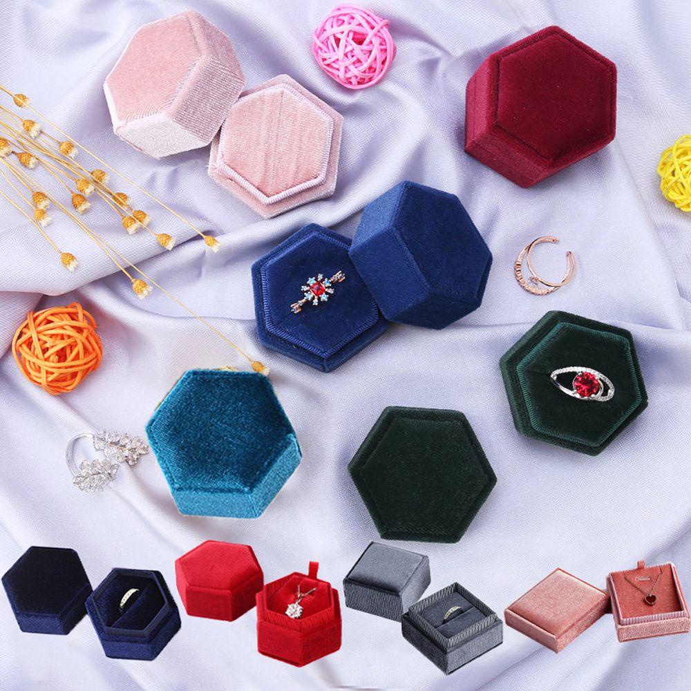 ANEMONE Hộp Đựng Trang Sức Hình Lục Giác / Vuông / Lục Giác Thời Trang