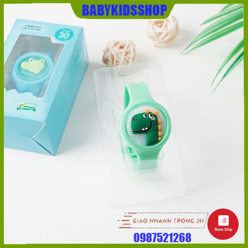 Đồng hồ silicon đeo tay chống muỗi phát sáng cho bé