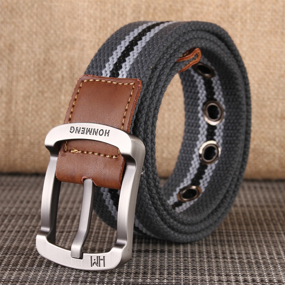 Thắt Lưng Canvas Dày Khoá Kim Loại Cho Nam