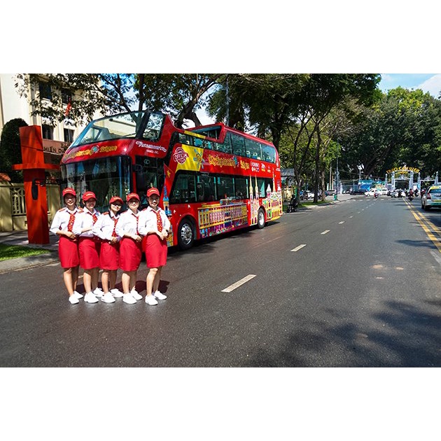 HCM  Tour tham quan Sài Gòn 4h trên xe bus 2 tầng Vietnam Sightseeing - Vé trẻ em
