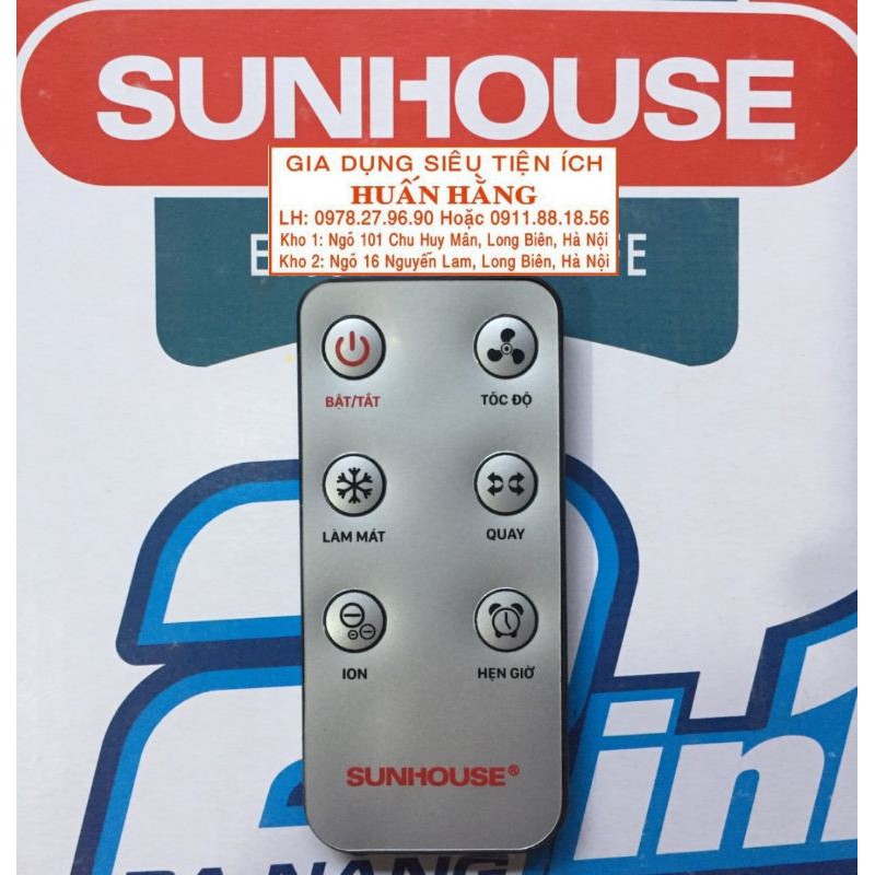 MOTTOR ĐẢO GIÓ, ĐIỀU KHIỂN TỪ XA VÀ PIN ĐIỀU KHIỂN QUẠT ĐIỀU HOÀ SUNHOUSE SHD7713