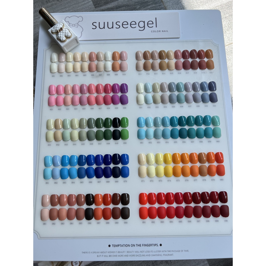 Set sơn gel Gấu 100 màu chính hãng(Tặng kèm bảng màu+base,top)