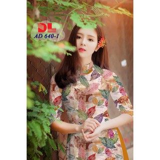 vải áo dài chiếc lá