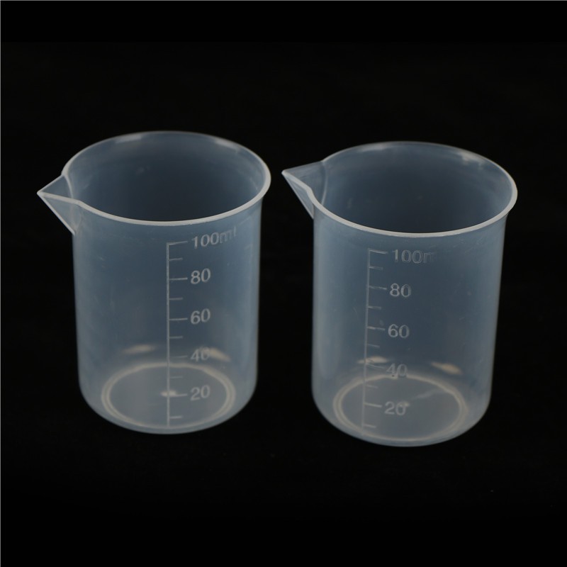 Set 2 Cốc Đo Lường Bằng Nhựa Trong Suốt Dung Tích 100ml
