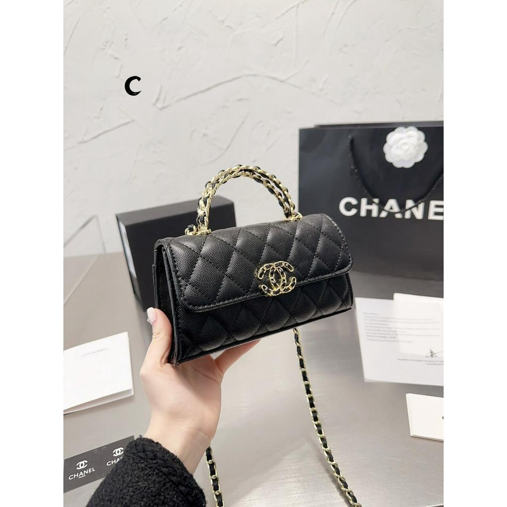 Túi Channel Khoá Nam Châm Hoạ Tiết Hình Trám hàng cao cấp fullbocx nguyên siu