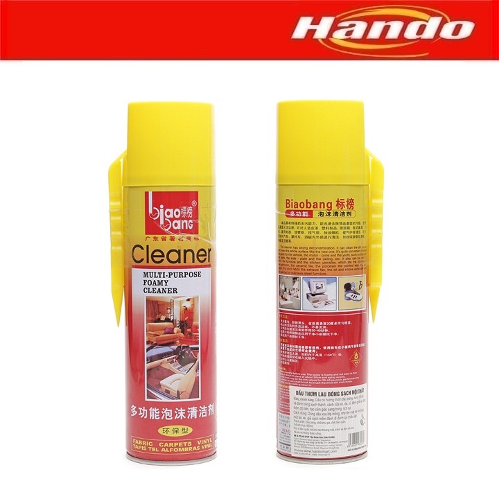 Chai dầu thơm làm sạch và lau bóng nội thất ô tô Biaobang Hando 620ml