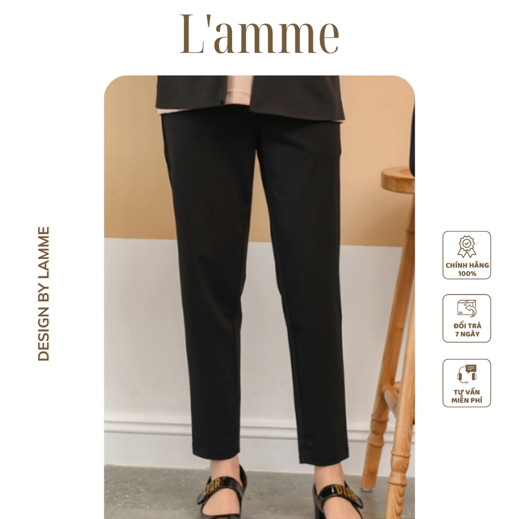 Quần bầu công sở Baggy chất liệu umi dày dặn, co giãn tốt, ống rộng thiết kế bởi LAMME