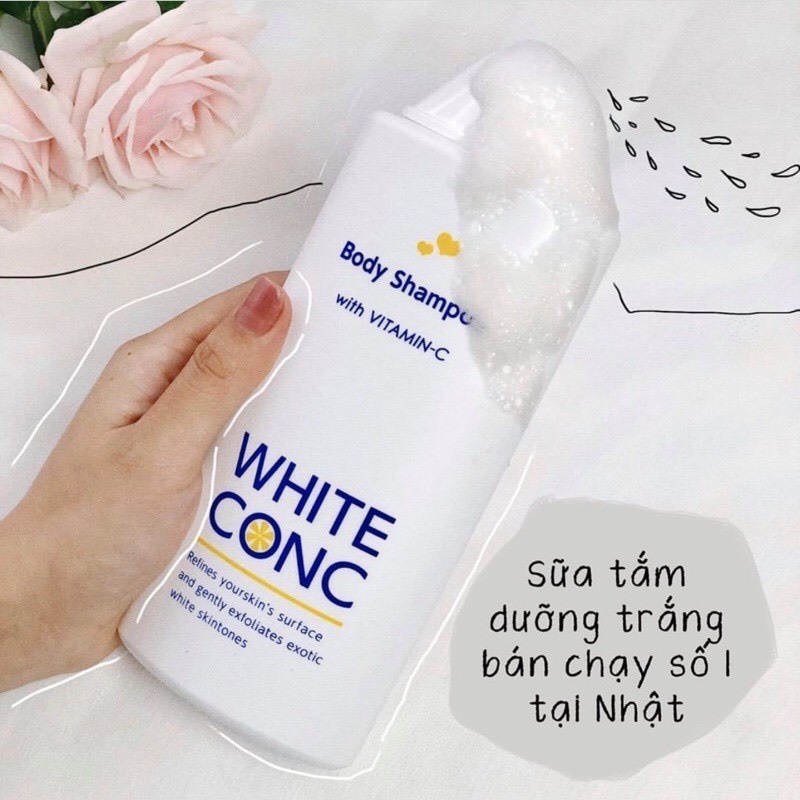 Sữa tắm White Conc Body ROXI Beauty sữa tắm trắng da dưỡng thể toàn thân body wash Nhật Bản 360ml