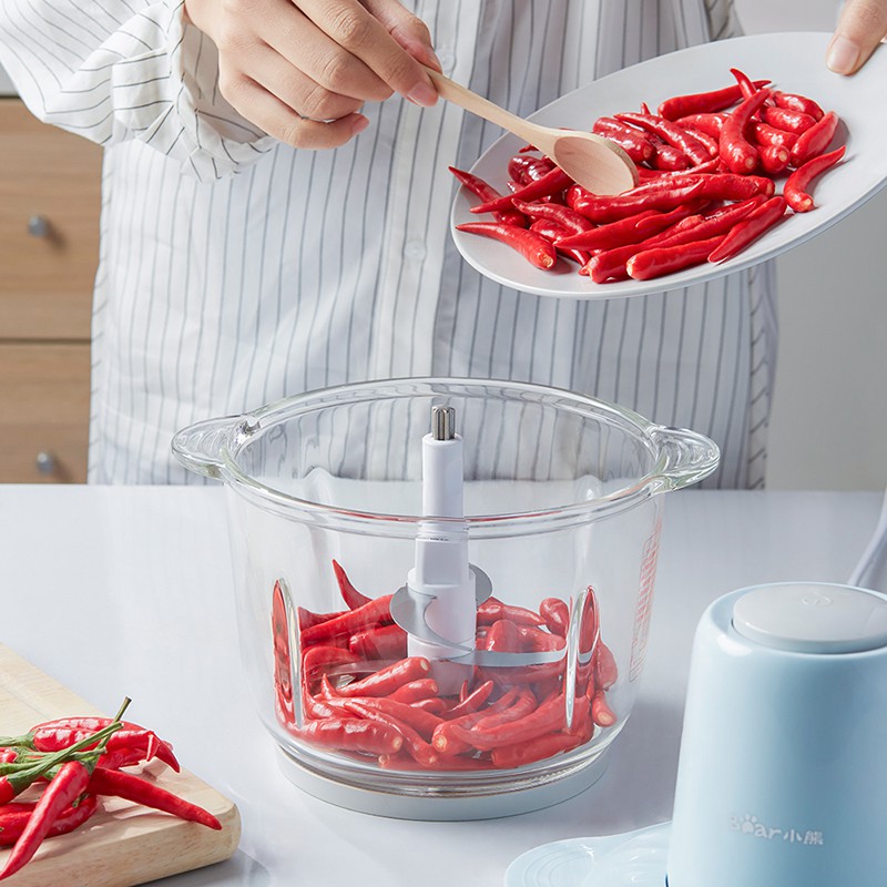 Máy xay thịt / rau củ quả BEAR QSJ-C03B1 bằng thép không gỉ 300W 2L