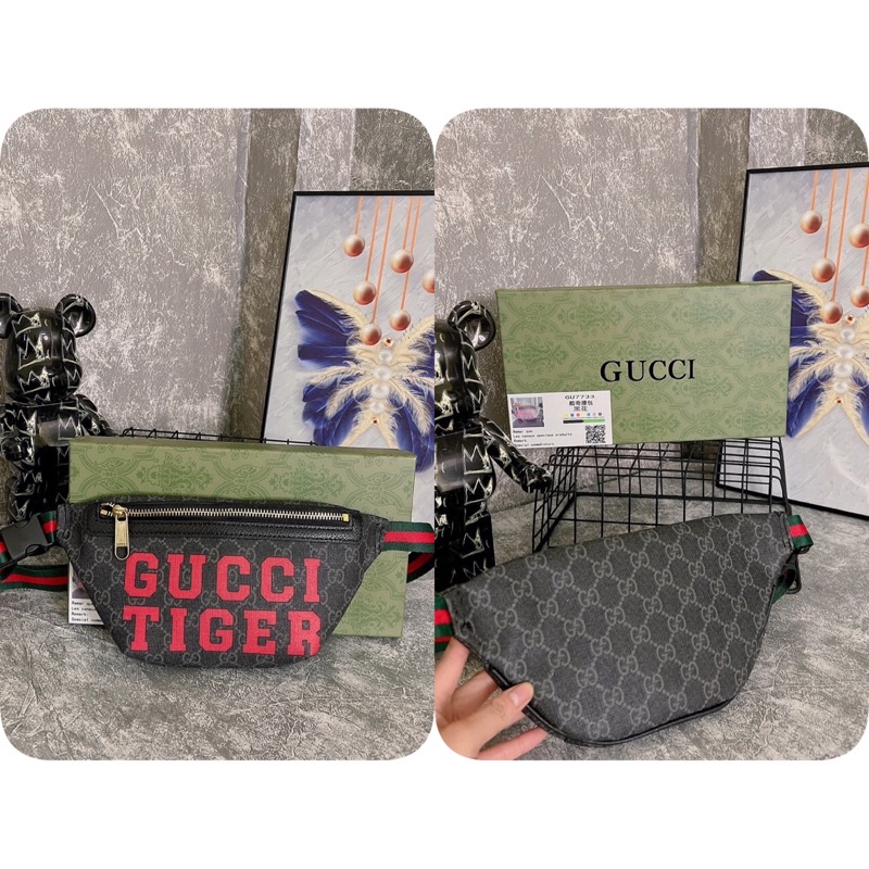 Túi Đeo Chéo GC Logo Đỏ Cực Hot Cho ACE - Túi Đeo Unisex GC Đen Chữ Đỏ Cao Cấp