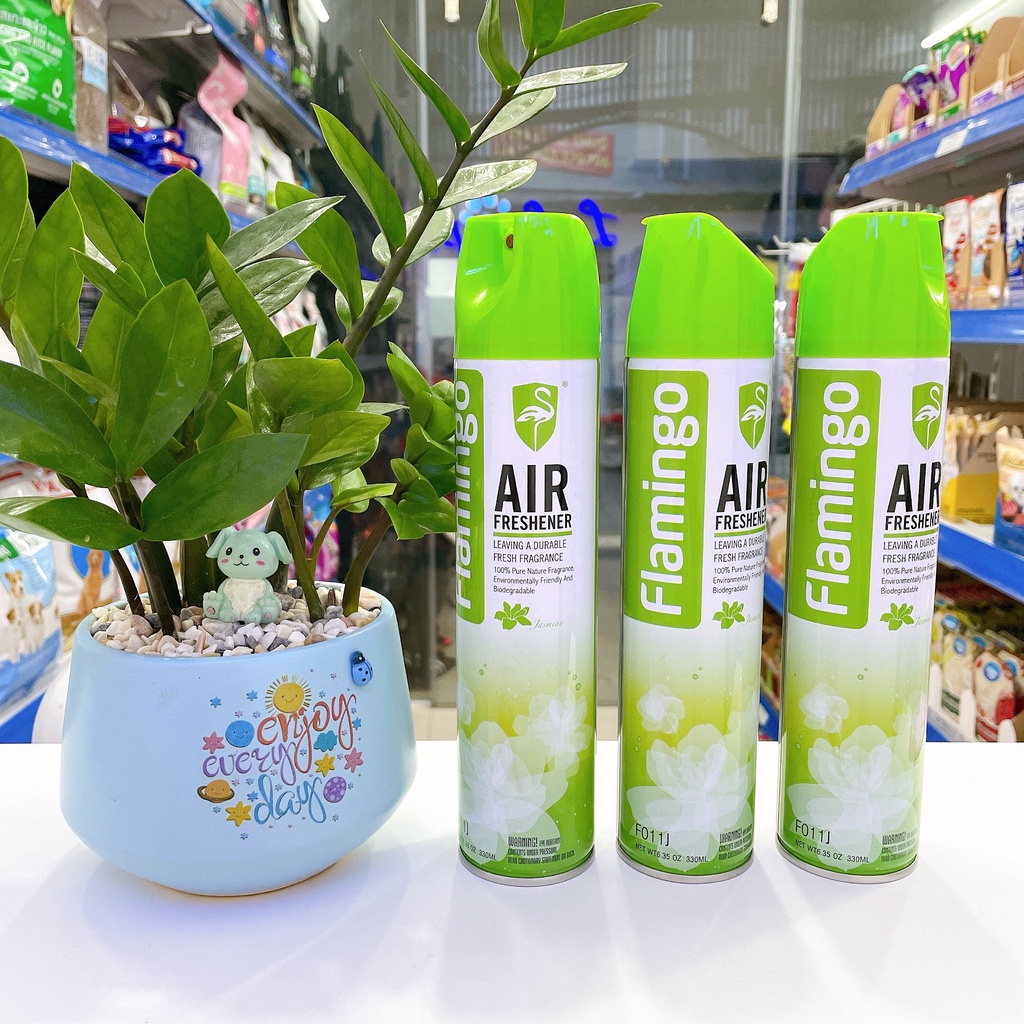 Nước Hoa Xịt Khử Mùi Hôi Ô Tô Flamingo Air Freshener F011 330ml - 6 mùi thơm