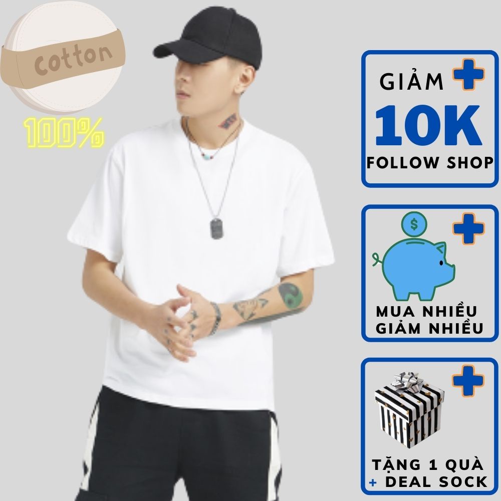 Áo Thun Unisex Basic Ngắn Tay Vải Cotton Cao Cấp Mùa Hè Cho Thanh Niên Nam Nữ, Áo Thun Basic Đầy Đủ Mầu Sắc