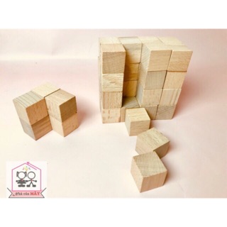 10/20/50 khối rubik mộc 2.5cm