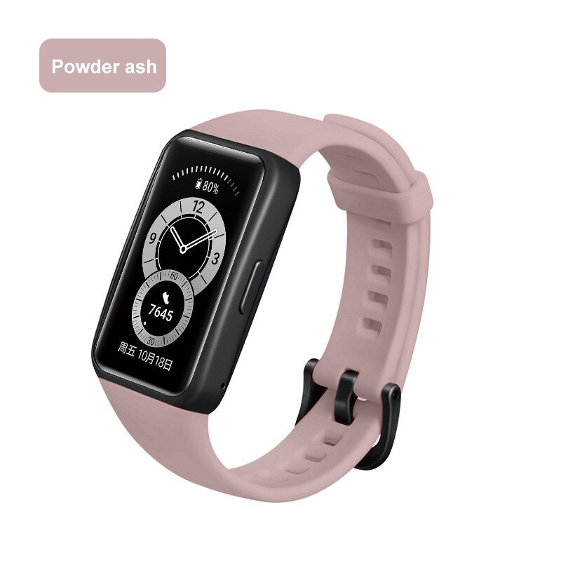 Dây Đeo Thay Thế Chất Liệu Silicon Thiết Kế Nhiều Lỗ Thời Trang Cho Huawei Band 6