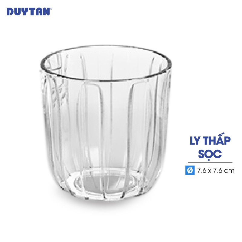 Ly Thấp Sọc Nhựa Duy Tân - Kích thước Ø 7,6 x 7,6 cm