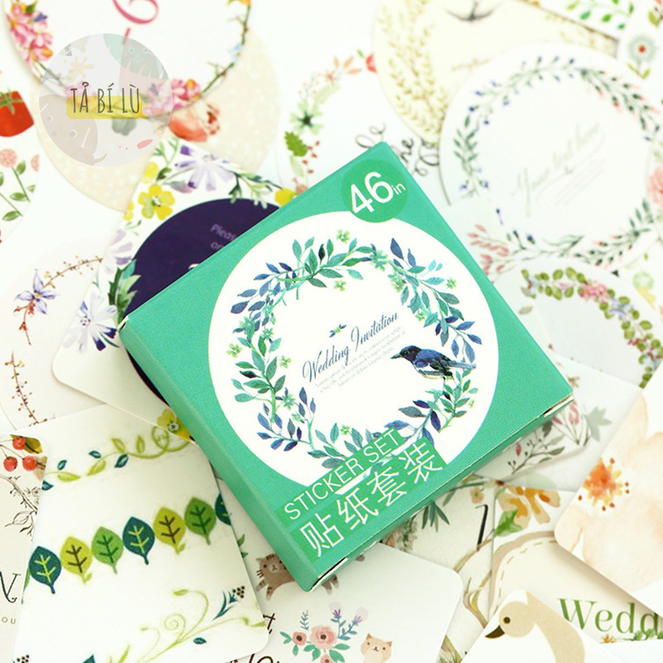 Hộp Sticker vòng hoa Tả Bí Lù Store
