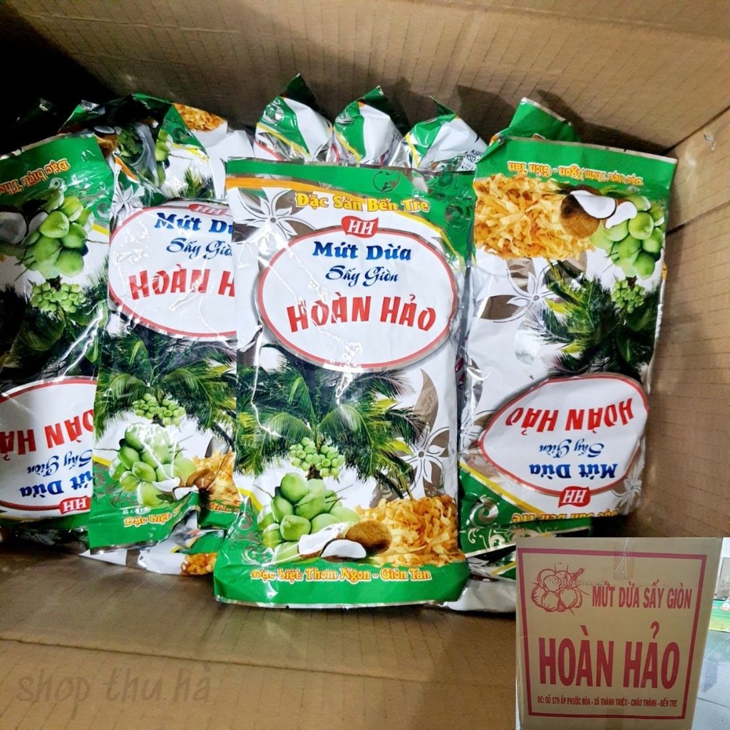 Mứt dừa sấy giòn/Mứt Dừa Sấy Khô Giòn HẢO HẢO