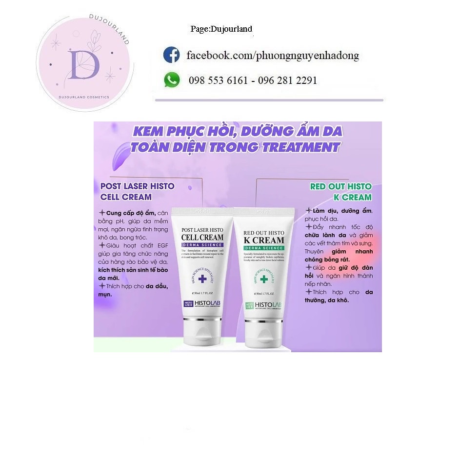 KEM PHUC HỒI TÁI TẠO DA K CREAM / CELL CREAM HISTOLAB 50ML