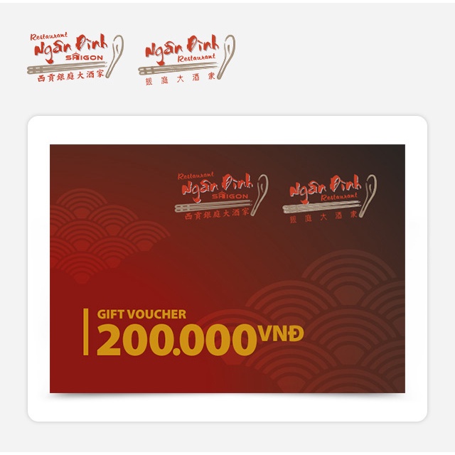 Hồ Chí Minh [Evoucher] Ngân Đình Restaurant - Phiếu quà tặng trị giá 200K