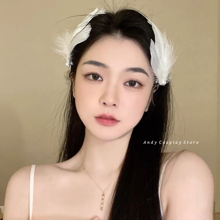 [CÓ SẴN] Cài tóc lông vũ bản to